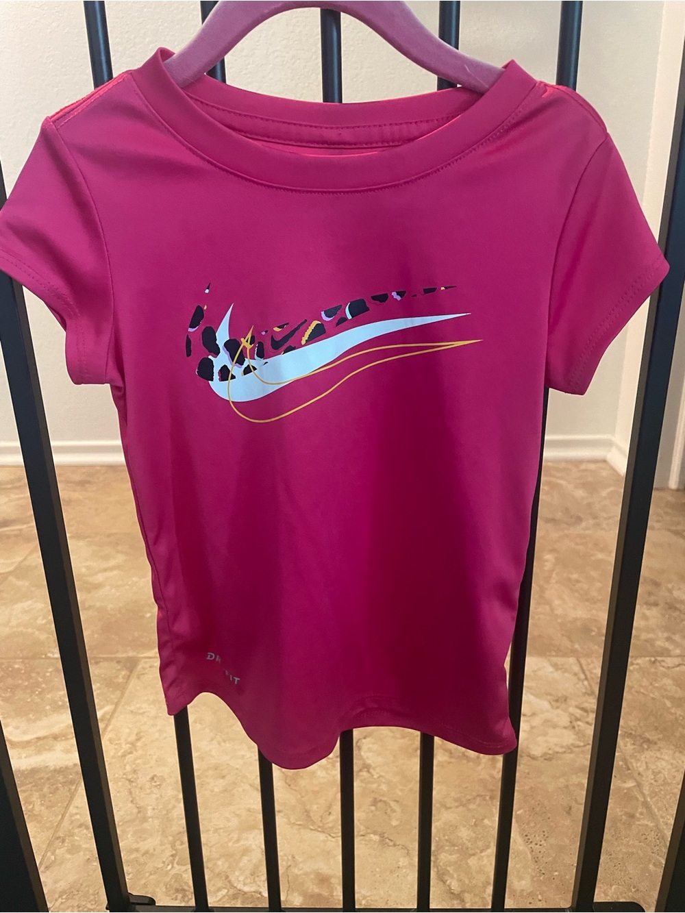 3 pc. Nike Magenta Short-Sleeve, Nike Coral/Mint Tee, Gray Reebok Tee.